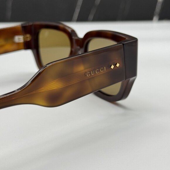 NEW GUCCI GG1261S 002 SUNGLASSES UNISEX HAVANA EYEWEAR - Picture 5 of 10